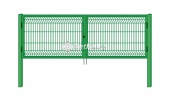 распашные ворота из 3d панелей оцинкованные с полимерным покрытием  1×4,03 м., пр.5 мм.