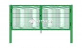 распашные ворота из 3d панелей оцинкованные с полимерным покрытием  1×4,03 м., пр.4 мм.