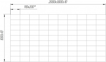 сетка сварная из оцинкованной проволоки в картах  для габионов, ячейка 110x200 мм, проволока 4,8 мм