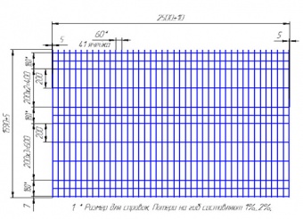 панель 3d 1,60×2,5 м оцинкованная с полимерным покрытием, 5 мм