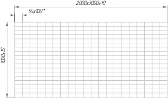 сетка сварная оцинкованная в картах  для габионов, ячейка 50x100 мм, проволока 3,8 мм.