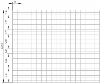 сетка сварная оцинкованная с переменным шагом (спш),  ширина ячейки 100 мм, высота 1,5 м, ∅ 1,8 мм.