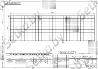 сетка сварная из оцинкованной проволоки в картах  для габионов, ячейка 110х100 мм, проволока 4,8 мм