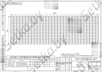 сетка сварная из оцинкованной проволоки в картах  для габионов, ячейка 55x100 мм, проволока 3,8 мм