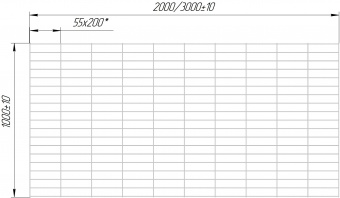 сетка сварная из оцинкованной проволоки в картах  для габионов, ячейка 55x200 мм, проволока 4,8 мм