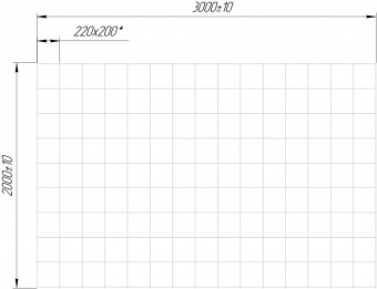сетка сварная из оцинкованной проволоки в картах  для габионов, ячейка 220х200 мм, проволока 4,8 мм