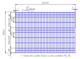 панель 3d 1,60×2,5 м оцинкованная с полимерным покрытием, 4 мм