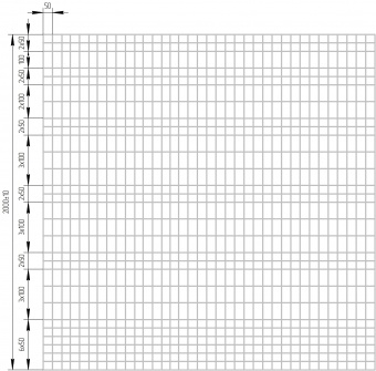 сетка сварная оцинкованная с переменным шагом (спш), ширина ячейки 50 мм, высота 2,0 м, ∅ 1,8 мм.