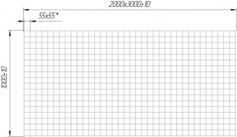 сетка сварная из оцинкованной проволоки в картах  для габионов, ячейка 55 мм, проволока 3,8 мм