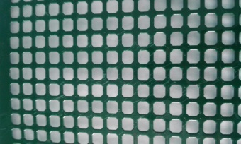 квадратные отверстия рядами, х/к, ячейки 14×14 мм,1000×2000×1 мм